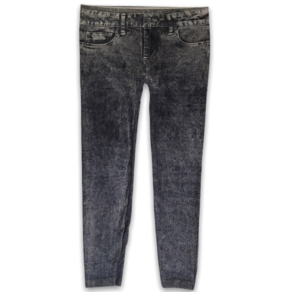 Women Skinny Faux Denim Jean Leggings S/M